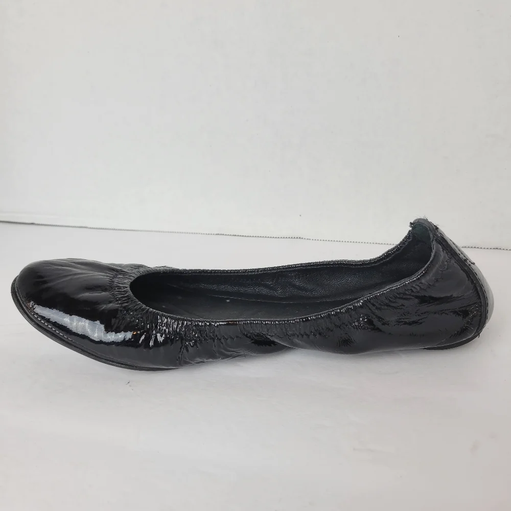 Tory Burch Black Patent Leather Ballet Flats